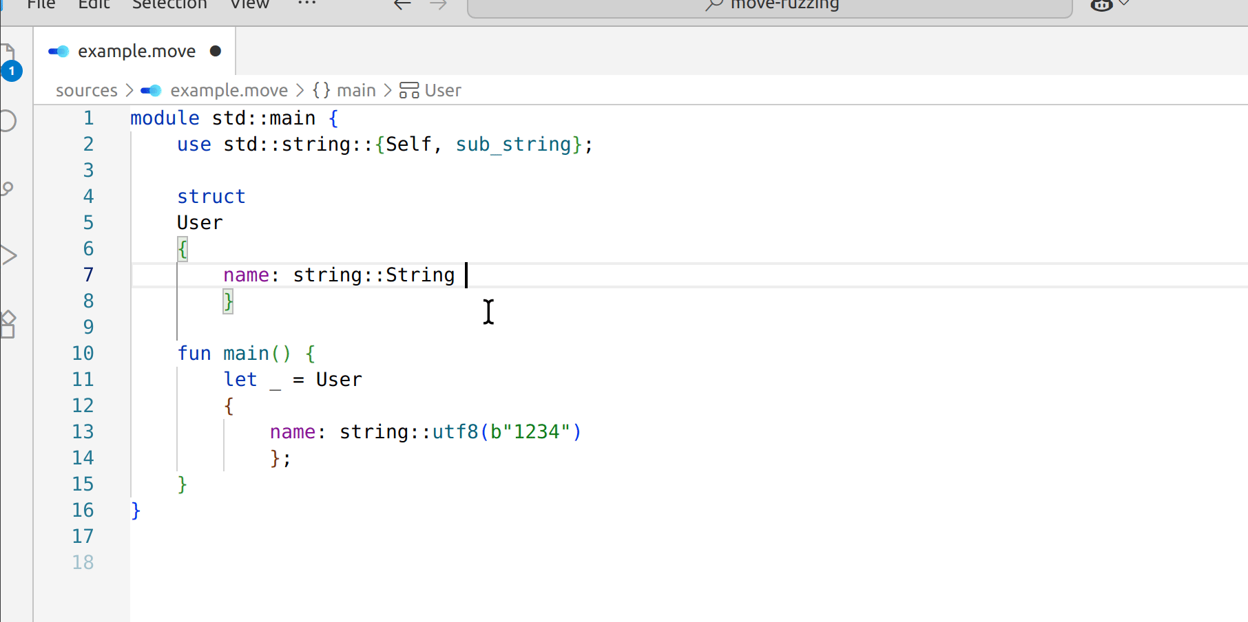 Formatting with movefmt
